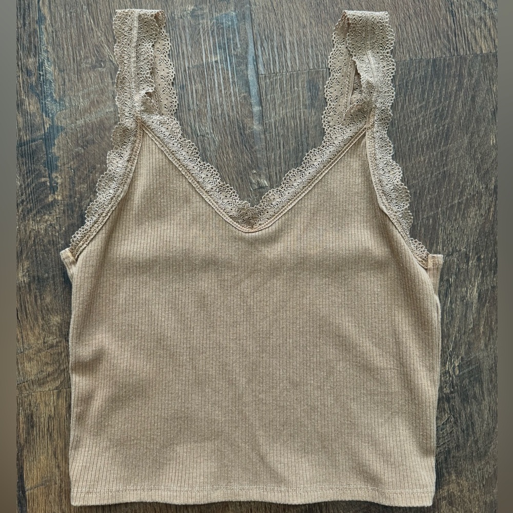 American Eagle Brown Lace Tank Top